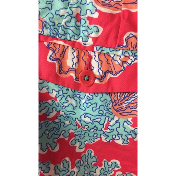 Lilly Pulitzer 100% Cotton Fuchsia Callahan Shorts Coral Sea Shell Shorts sz. 8 - Picture 5 of 5